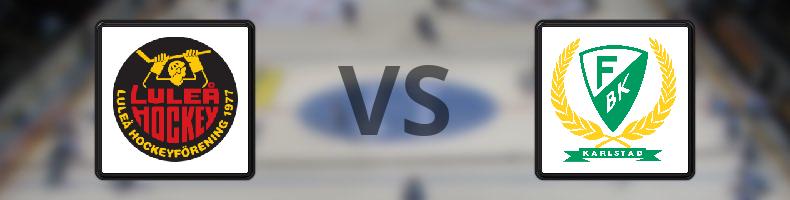 Luleå HF - Färjestad BK odds, speltips, resultat i SDHL