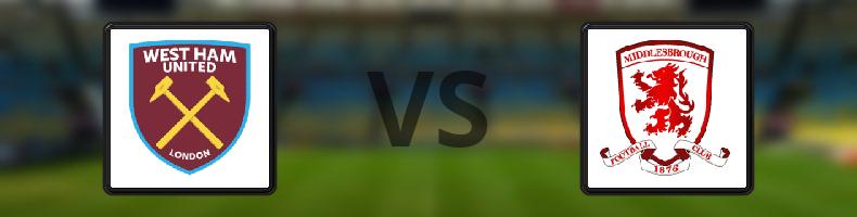 West Ham - Middlesbrough odds, speltips, resultat i EFL Championship