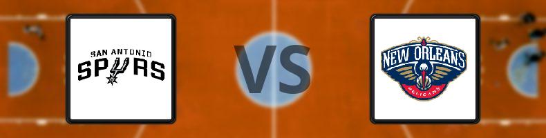 San Antonio Spurs - New Orleans Pelicans odds, speltips, resultat i NBA