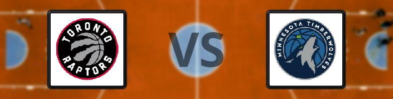 Toronto Raptors - Minnesota Timberwolves odds, speltips, resultat i NBA