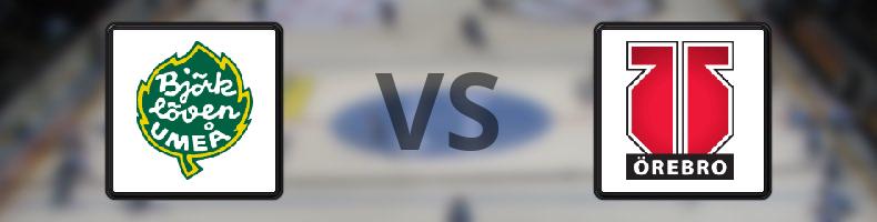 Björklöven - Örebro odds, speltips, resultat i SHL