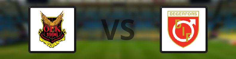 Östersunds FK - Degerfors IF odds, speltips, resultat i Svenska Cupen