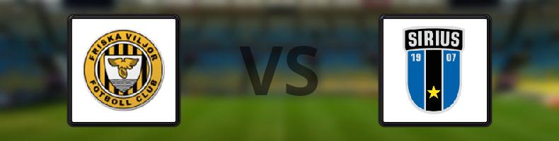 Friska Viljor FC - Sirius odds, speltips, resultat i Svenska Cupen