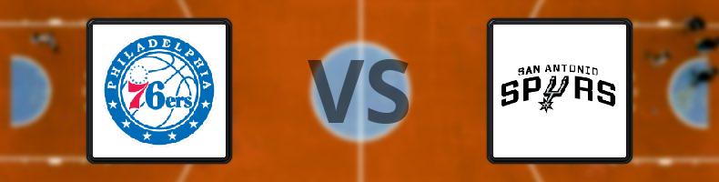 Philadelphia 76ers - San Antonio Spurs odds, speltips, resultat i NBA