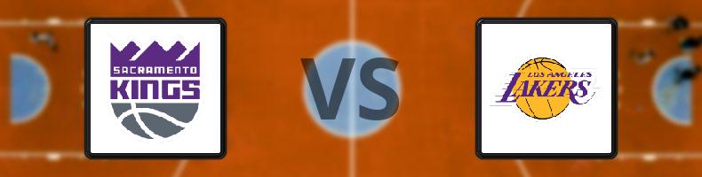 Sacramento Kings - Los Angeles Lakers odds, speltips, resultat i NBA