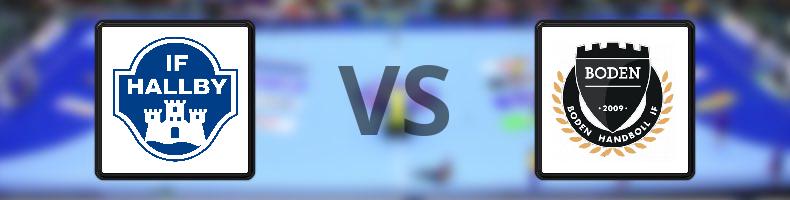 IF Hallby HK - Boden Handboll IF odds, speltips, resultat i Handbollsligan damer