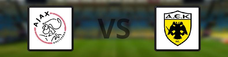 Ajax - AEK Aten odds, speltips, resultat i Europa League