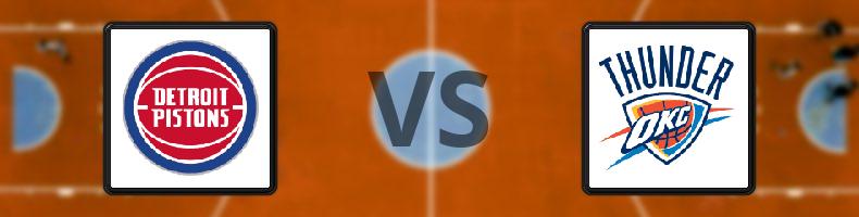 Detroit Pistons - Oklahoma City Thunder odds, speltips, resultat i NBA
