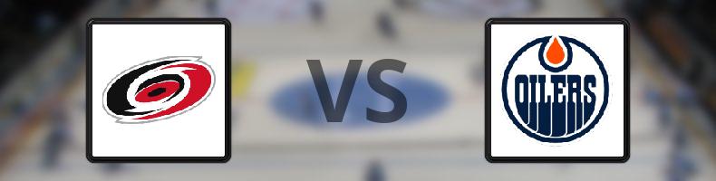 Carolina Hurricanes - Edmonton Oilers odds, speltips, resultat i NHL