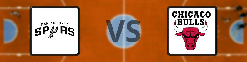 San Antonio Spurs - Chicago Bulls odds, speltips, resultat i NBA