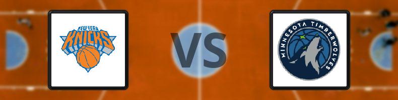 New York Knicks - Minnesota Timberwolves odds, speltips, resultat i NBA