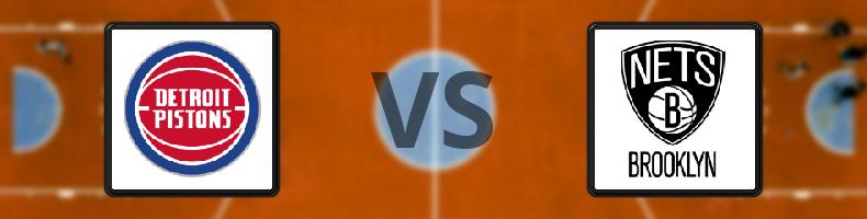 Detroit Pistons - Brooklyn Nets odds, speltips, resultat i NBA