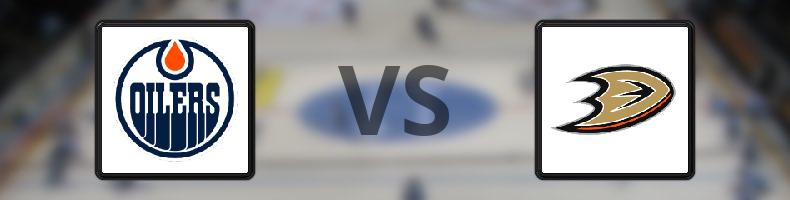 Edmonton Oilers - Anaheim Ducks odds, speltips, resultat i NHL