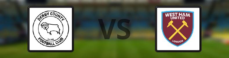 Derby County FC - West Ham odds, speltips, resultat i EFL Championship