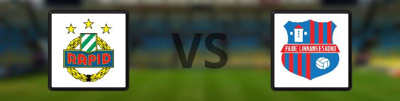 Rapid Wien - Paide LM odds, speltips, resultat i Conference League