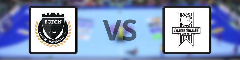 Boden Handboll IF - VästeråsIrsta HF odds, speltips, resultat i Handbollsligan damer