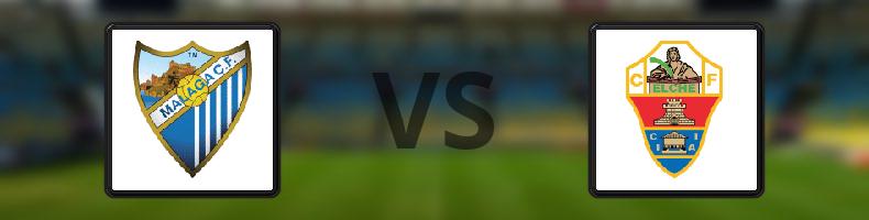 Malaga - Elche odds, speltips, resultat i La Liga