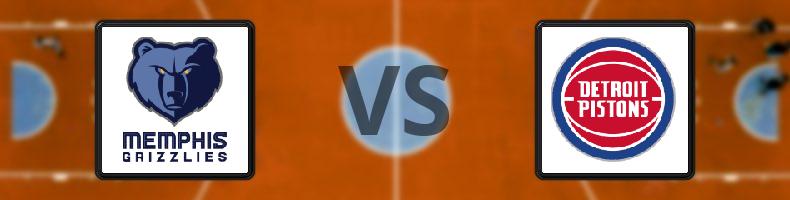 Memphis Grizzlies - Detroit Pistons odds, speltips, resultat i NBA