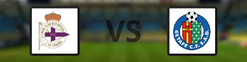 Deportivo La Coruna - Getafe odds, speltips, resultat i La Liga