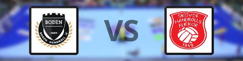 Boden Handboll IF - Skövde HF odds, speltips, resultat i Handbollsligan damer