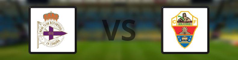 Deportivo La Coruna - Elche odds, speltips, resultat i La Liga
