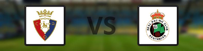 Osasuna - Racing Santander odds, speltips, resultat i La Liga