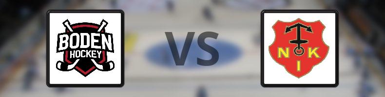 Bodens HF - Norrtälje IK odds, speltips, resultat i HockeyEttan