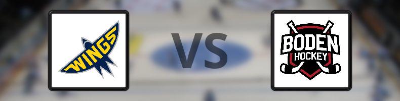Wings HC Arlanda - Bodens HF odds, speltips, resultat i HockeyEttan