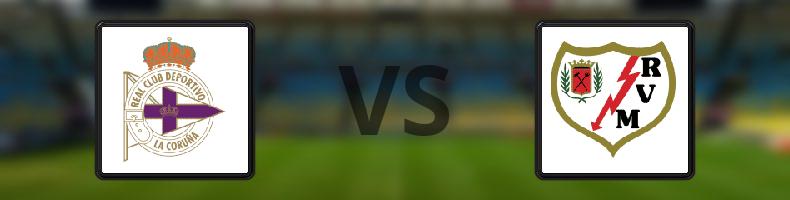 Deportivo La Coruna - Rayo Vallecano odds, speltips, resultat i La Liga