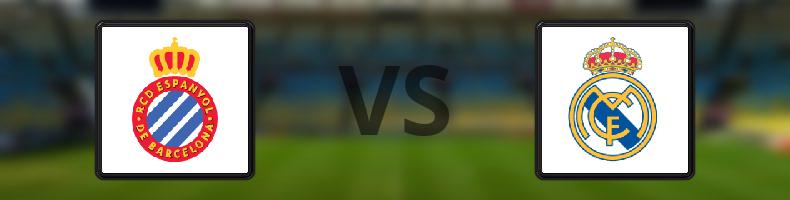 Espanyol - Real Madrid odds, speltips, resultat i La Liga