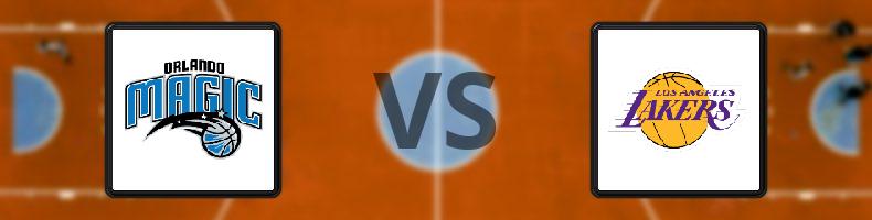 Orlando Magic - Los Angeles Lakers odds, speltips, resultat i NBA
