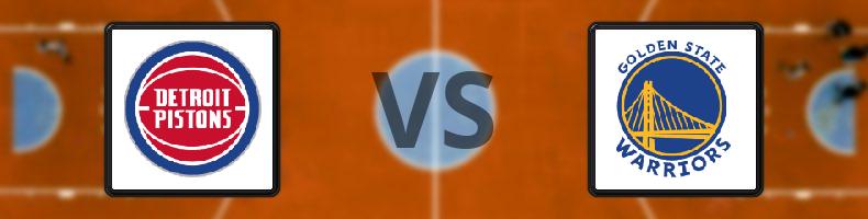 Detroit Pistons - Golden State Warriors odds, speltips, resultat i NBA