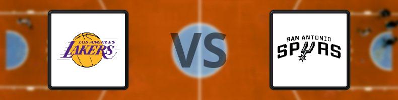 Los Angeles Lakers - San Antonio Spurs odds, speltips, resultat i NBA