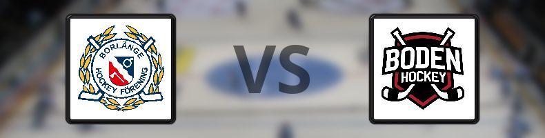 Borlänge HF - Bodens HF odds, speltips, resultat i HockeyEttan