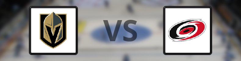 Vegas Golden Knights - Carolina Hurricanes odds, speltips, resultat i NHL