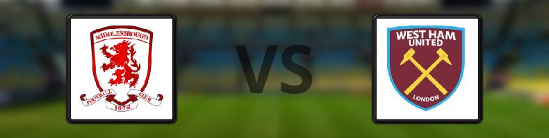 Middlesbrough - West Ham odds, speltips, resultat i EFL Championship