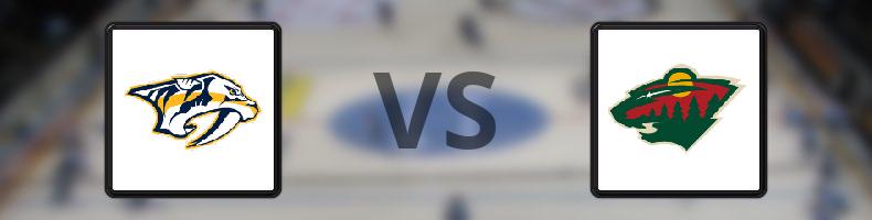 Nashville Predators - Minnesota Wild odds, speltips, resultat i NHL