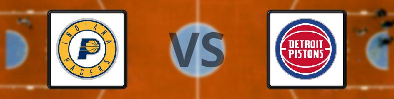 Indiana Pacers - Detroit Pistons odds, speltips, resultat i NBA