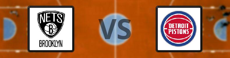 Brooklyn Nets - Detroit Pistons odds, speltips, resultat i NBA