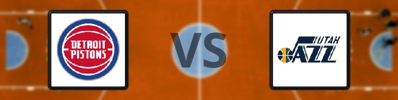 Detroit Pistons - Utah Jazz odds, speltips, resultat i NBA