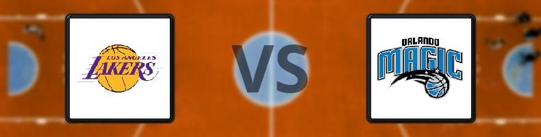 Los Angeles Lakers - Orlando Magic odds, speltips, resultat i NBA