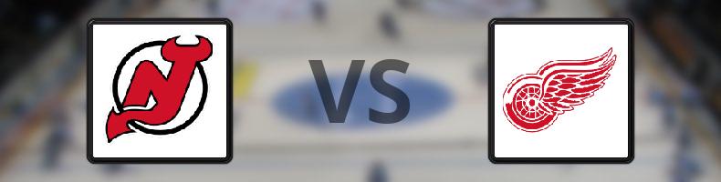 New Jersey Devils - Detroit Red Wings odds, speltips, resultat i NHL