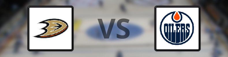 Anaheim Ducks - Edmonton Oilers odds, speltips, resultat i NHL