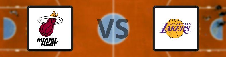 Miami Heat - Los Angeles Lakers odds, speltips, resultat i NBA
