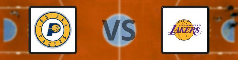 Indiana Pacers - Los Angeles Lakers odds, speltips, resultat i NBA