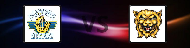 Västervik - Lejonen odds, speltips, resultat i Elitserien Speedway
