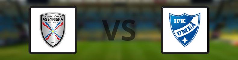 Assyriska - Umeå FC odds, speltips, resultat i Division 1