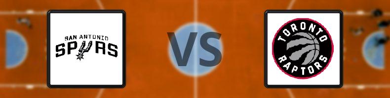 San Antonio Spurs - Toronto Raptors odds, speltips, resultat i NBA