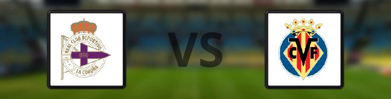 Deportivo La Coruna - Villarreal odds, speltips, resultat i La Liga