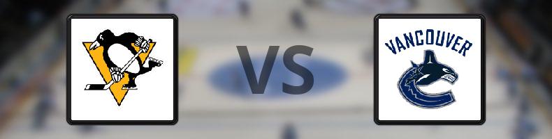Pittsburgh Penguins - Vancouver Canucks odds, speltips, resultat i NHL